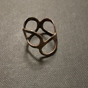 Vintage Beautiful Silver ring sculptural unique unusual Stylish Openwork Ring 5